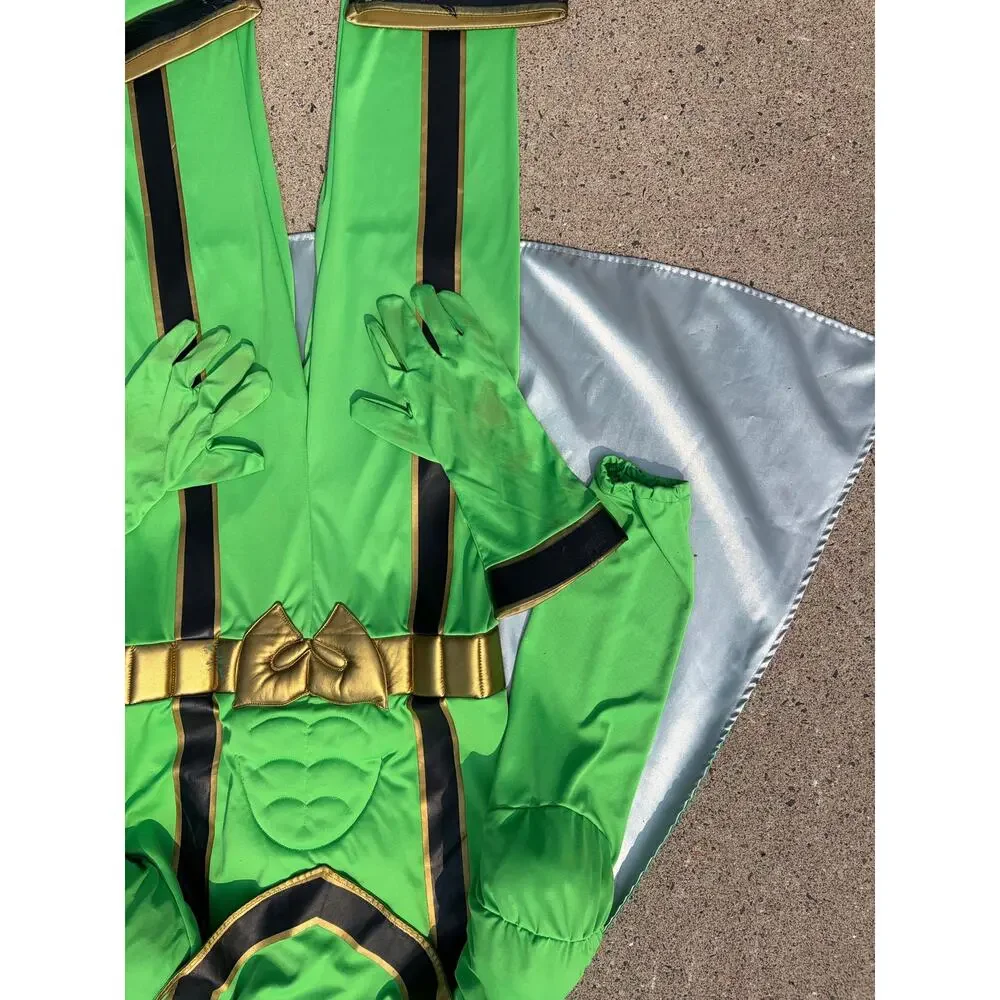 Disney Green Power Ranger Costume Youth Large Halloween Cosplay Dress Up